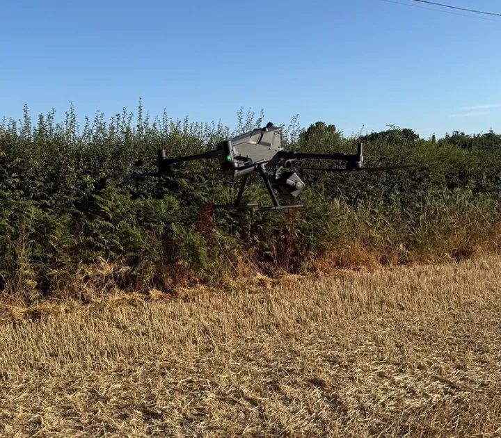DJI Matrice 400 with L3 LiDAR payload before a mapping flight