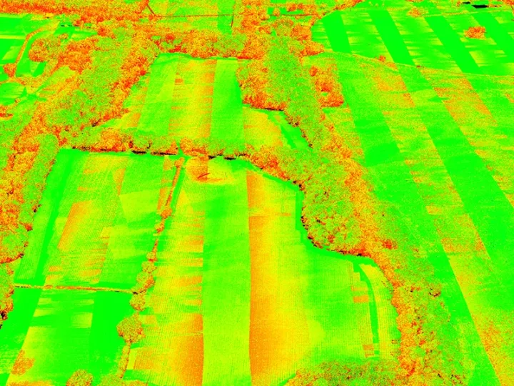 Shaded ground model from a drone LiDAR survey